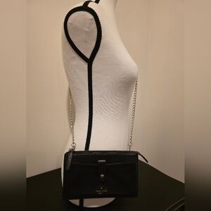 Kate Spade Black Crossbody Bag with Silver Accents